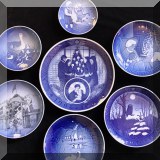 P13. Lot of 7 Royal Copenhagen collector's plates. - $96 